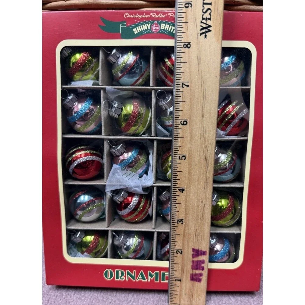 Shiny Brite Christopher Radko Christmas 20 Ornaments 1.25